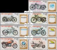 *Známky Nicaragua 1985 Motorky, MNH neraz. séria - Kliknutím na obrázok zatvorte -